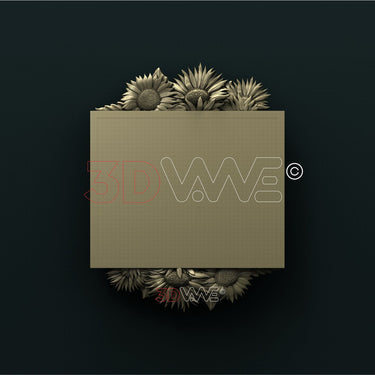 SUNFLOWERS SIGN 3D STL 3DWave